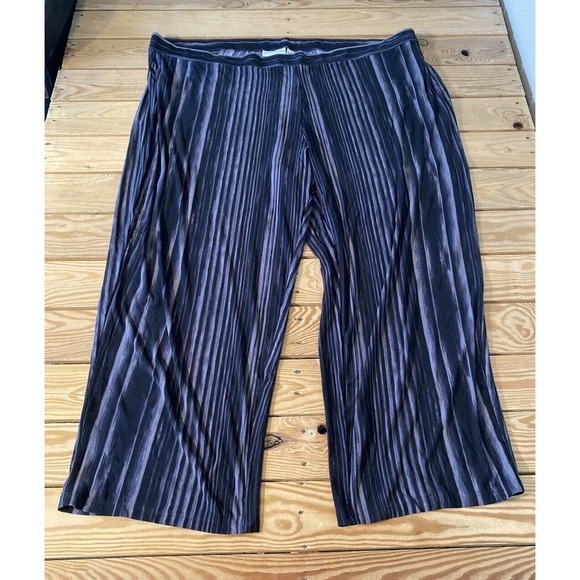 NEW Susan Graver Liquid Knit Pull On Wide Leg Pants Petite 3XP Women’s Black - Picture 1 of 9